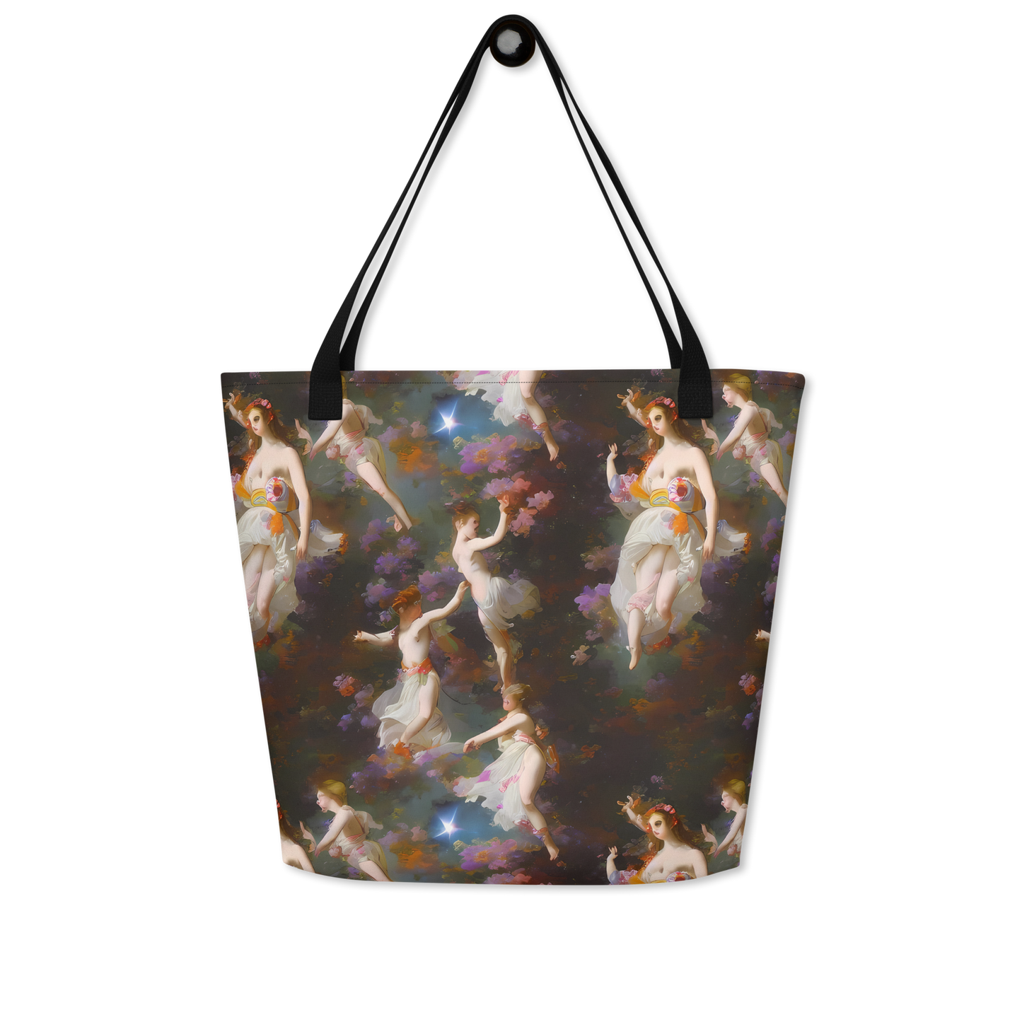 Large Tote Bag w/ Pocket - Winterhalter Whimsy