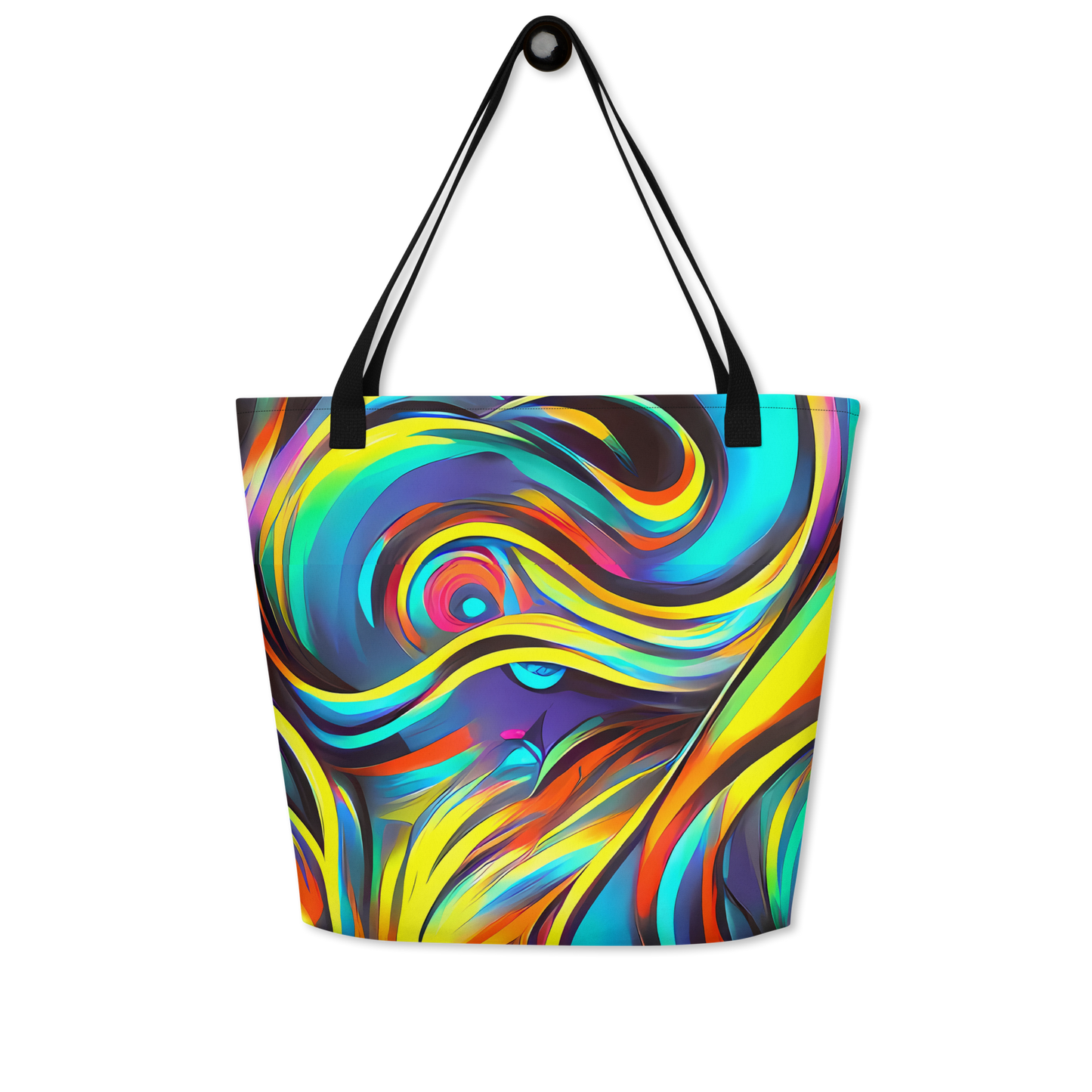 Large Tote Bag w/ Pocket - Cyber Surge