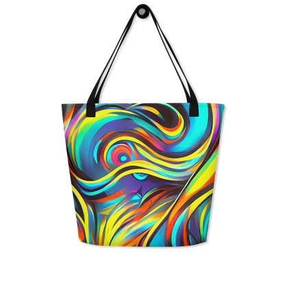 Large Tote Bag w/ Pocket - Cyber Surge