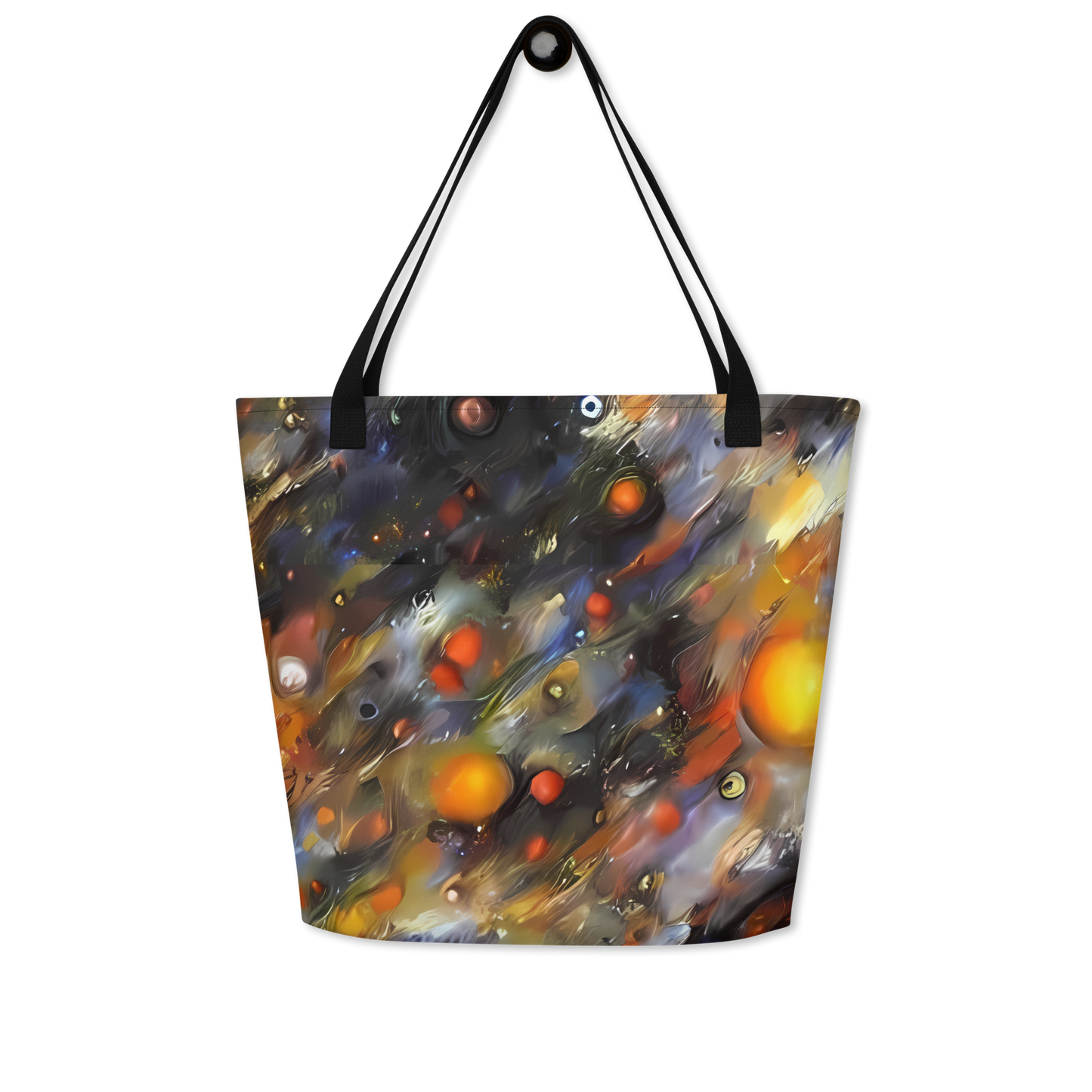 Large Tote Bag w/ Pocket - Brushstroke Blaze