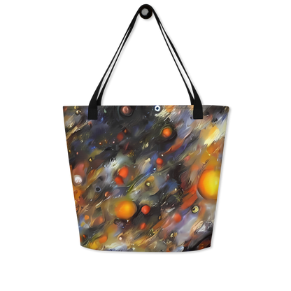 Large Tote Bag w/ Pocket - Brushstroke Blaze