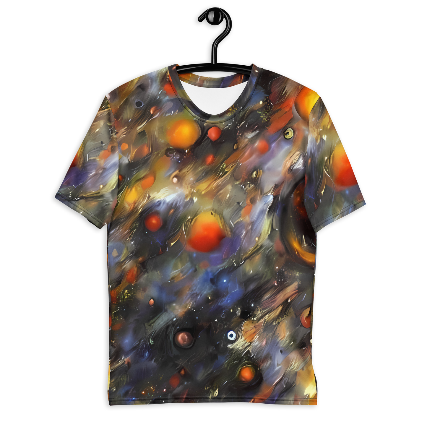 Men's Crew Neck T-Shirt - Brushstroke Blaze