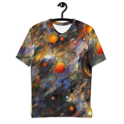 Men's Crew Neck T-Shirt - Brushstroke Blaze