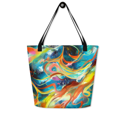 Large Tote Bag w/ Pocket - Cecily’S Swirl