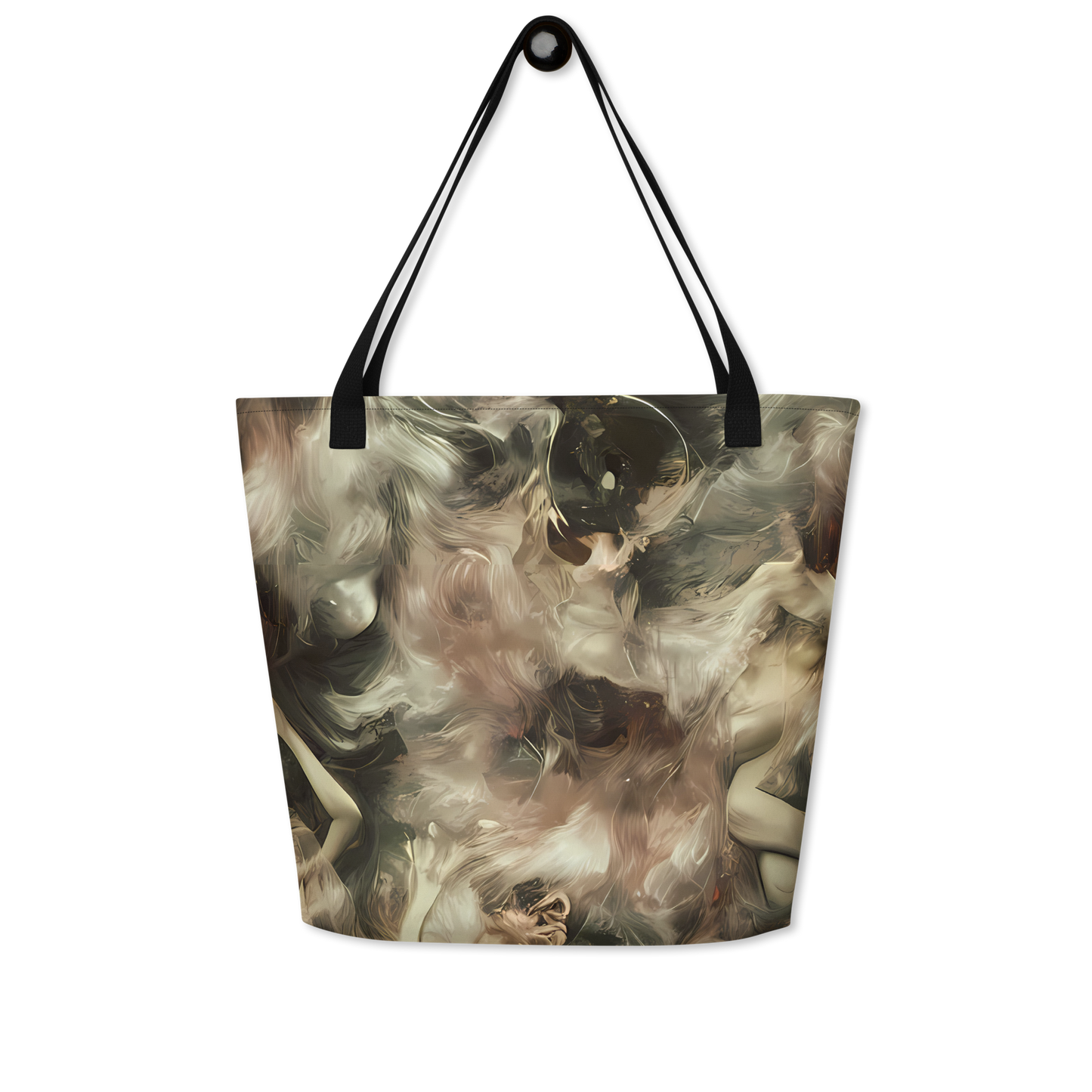 Large Tote Bag w/ Pocket - Ceramic Swirl