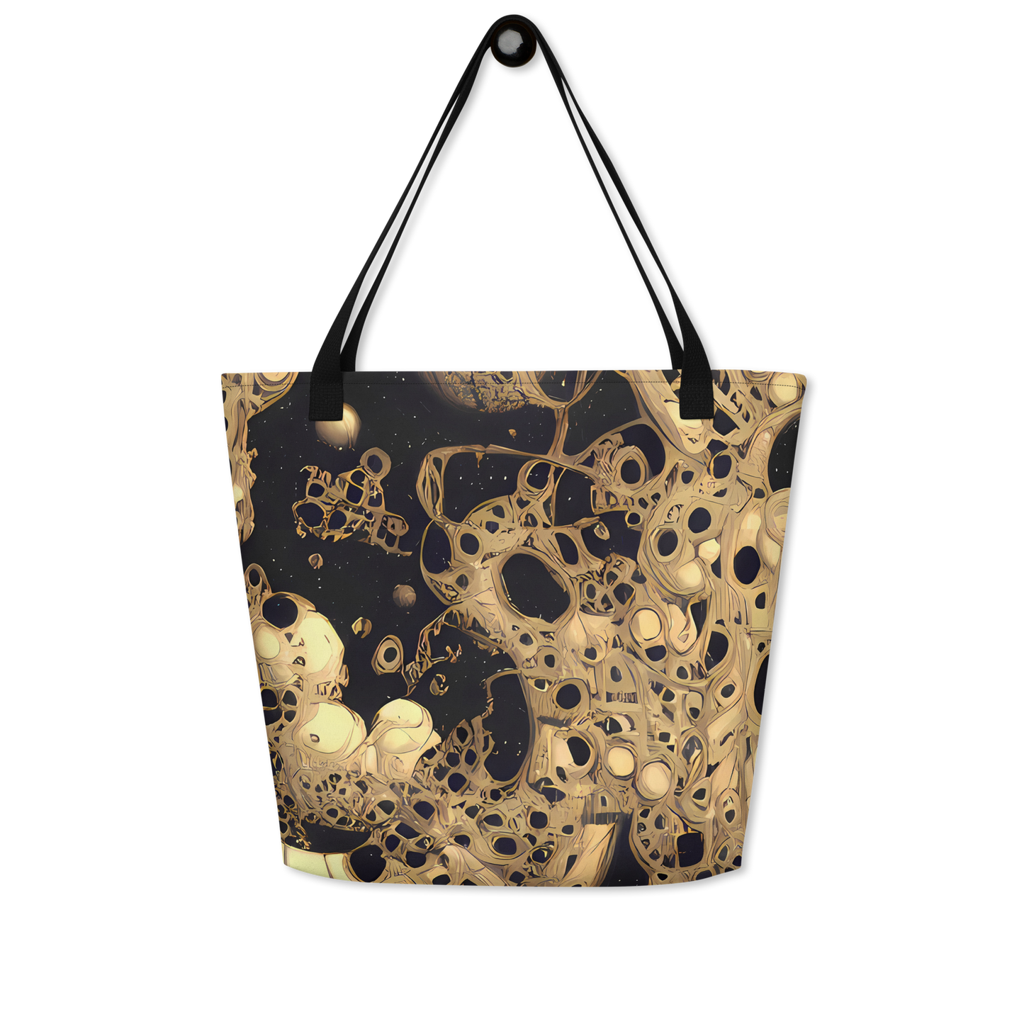 Large Tote Bag w/ Pocket - Baroque Orbit