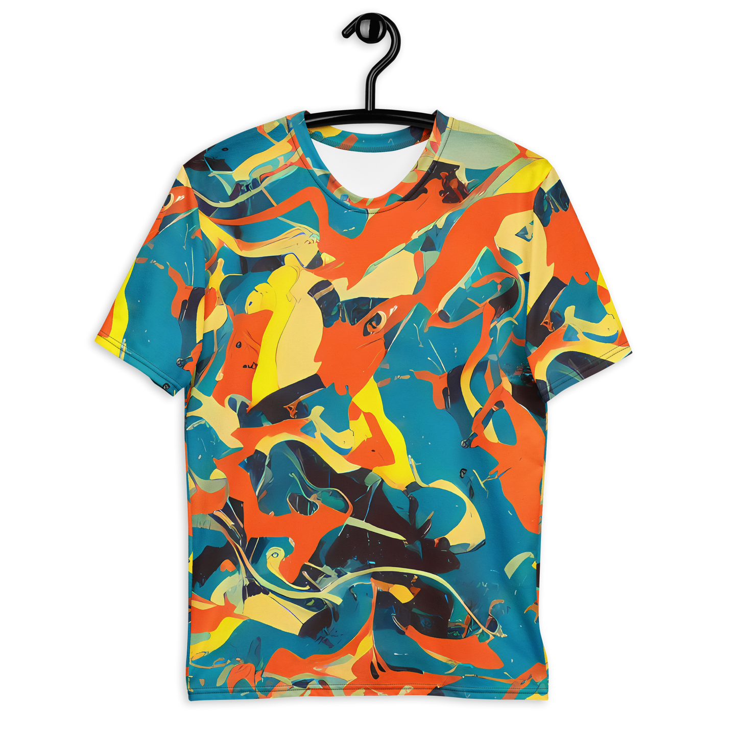 Men's Crew Neck T-Shirt - Abstract Tango