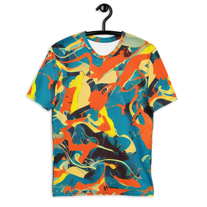 Men's Crew Neck T-Shirt - Abstract Tango