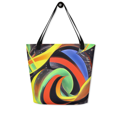 Large Tote Bag w/ Pocket - Tenggren Whirl