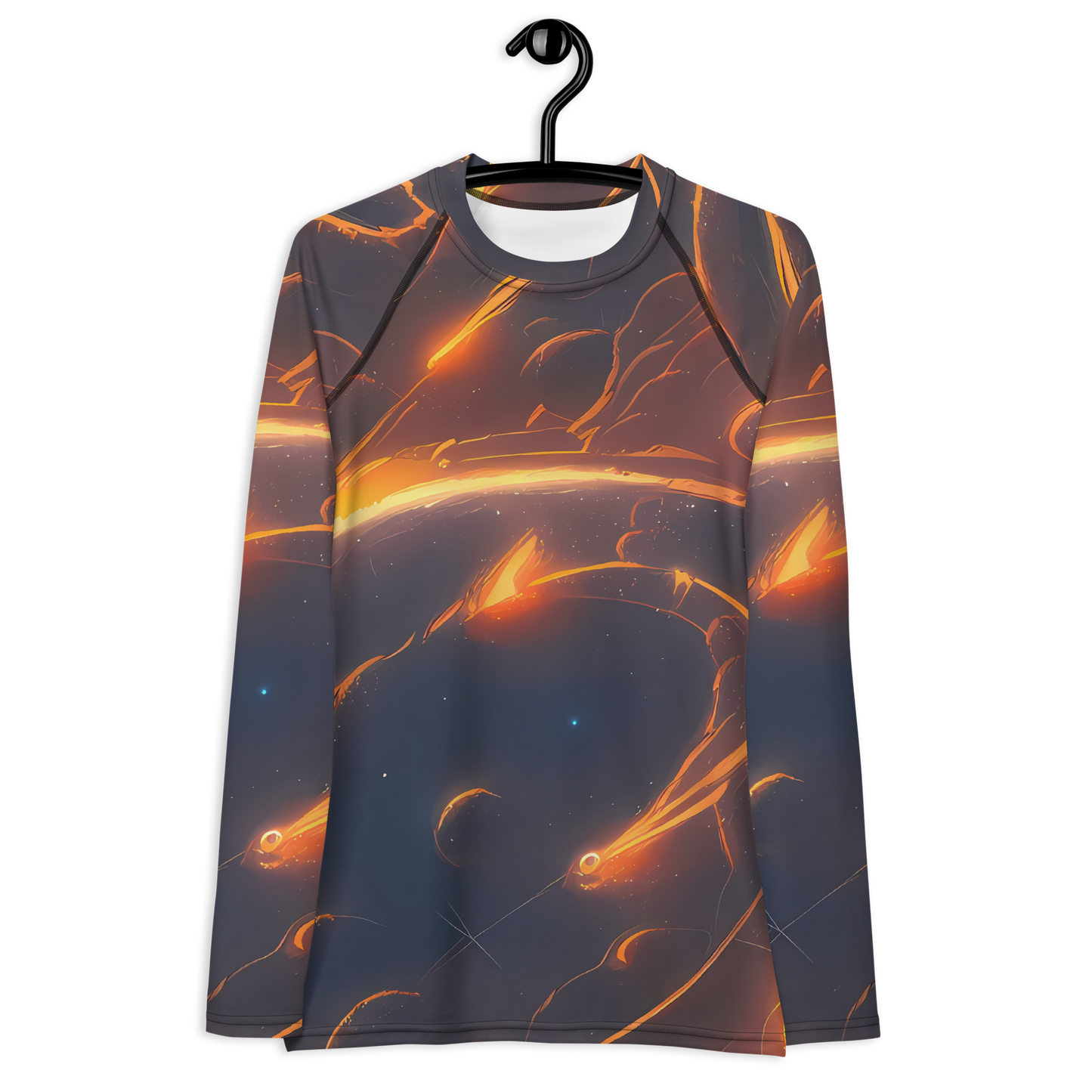 Women's Rash Guard - Inferno Spirals