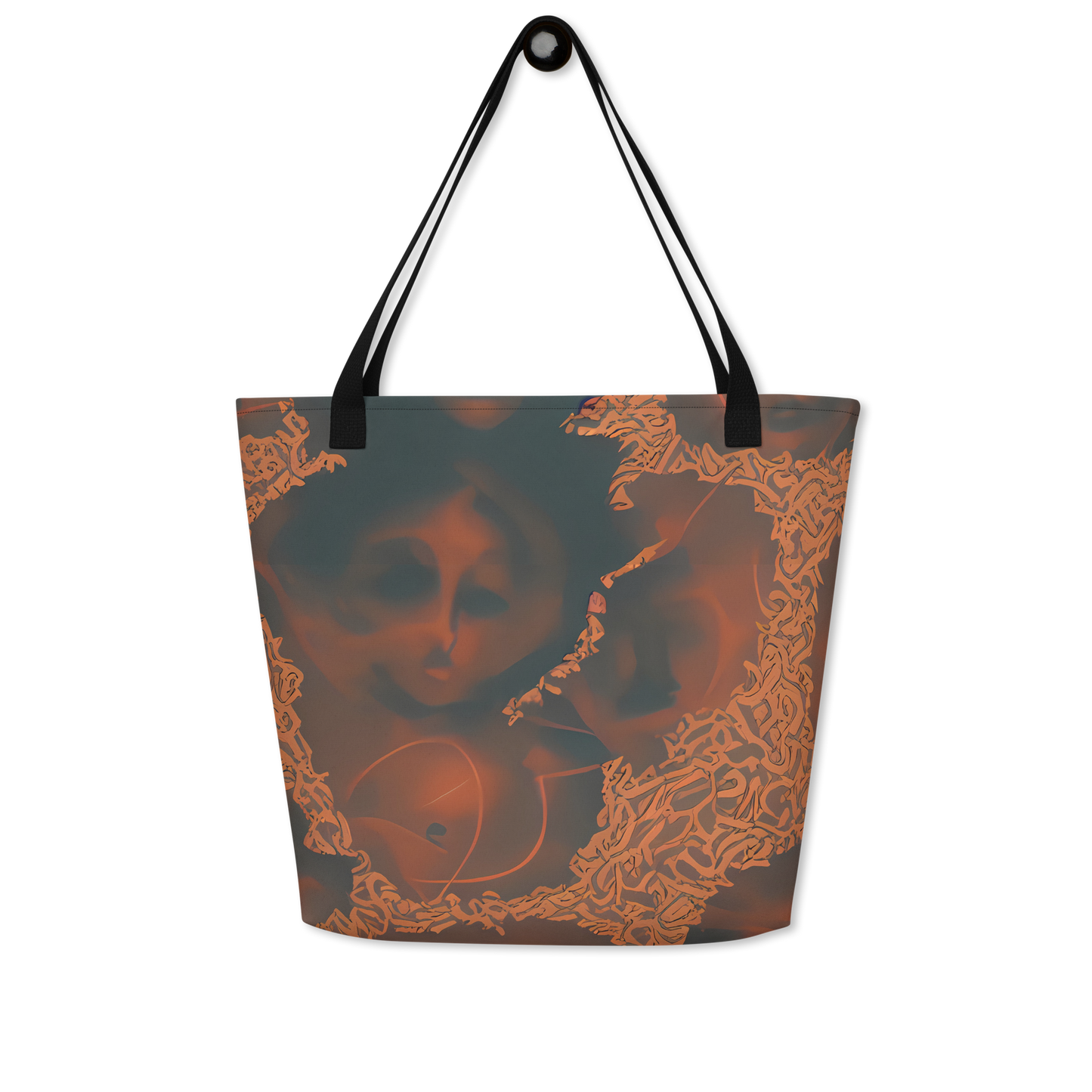 Large Tote Bag w/ Pocket - Chimeric Visage