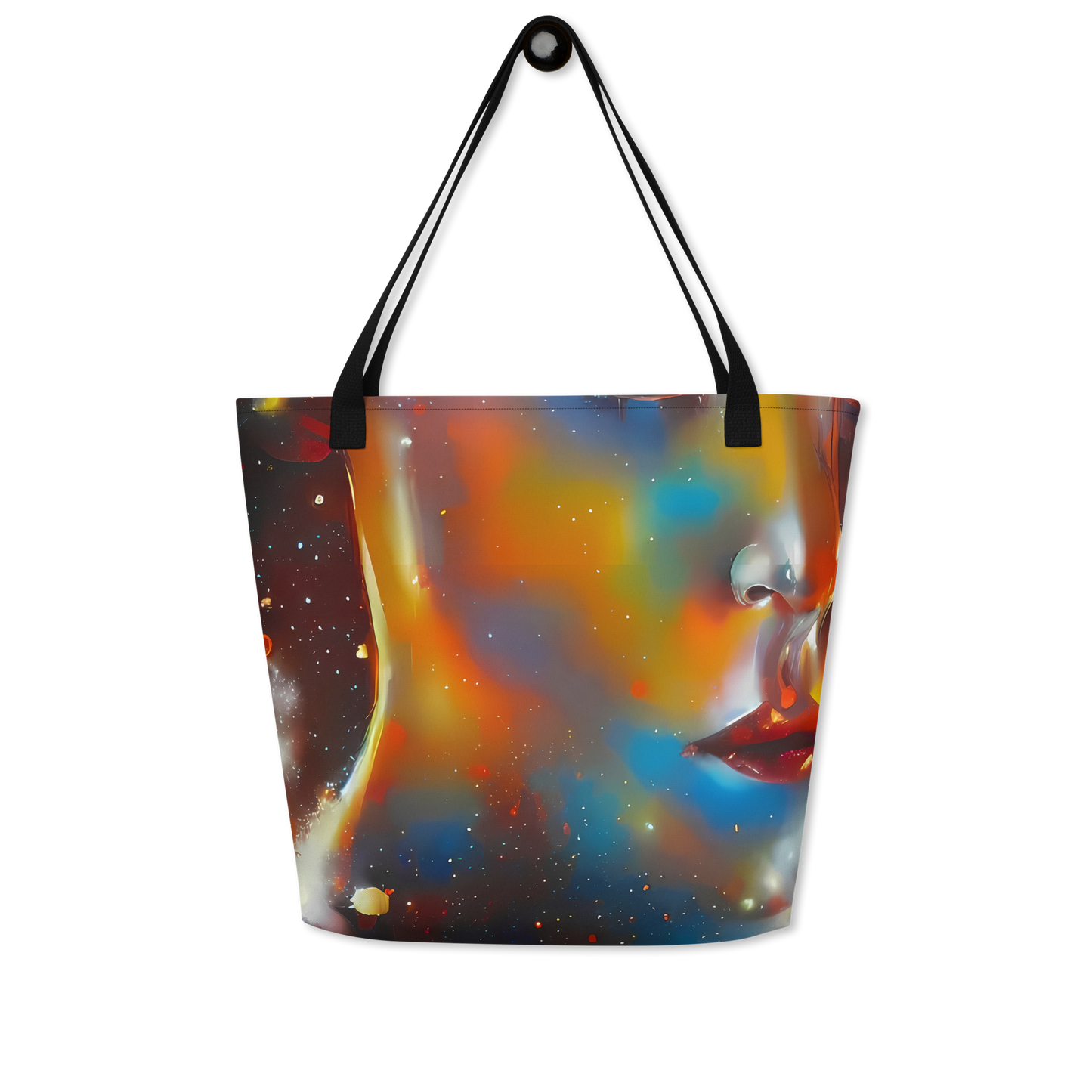 Large Tote Bag w/ Pocket - Celestial Vogue