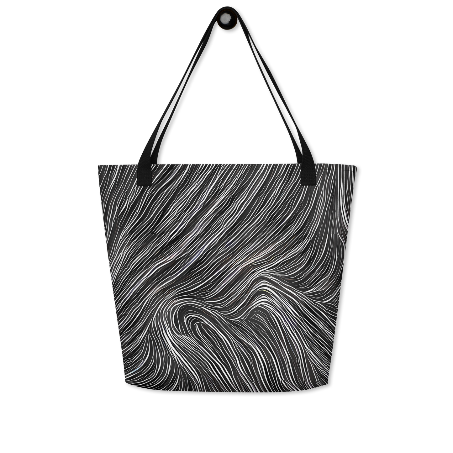 Large Tote Bag w/ Pocket - Wirth Waves