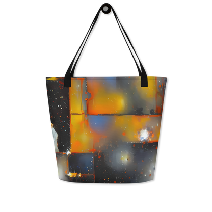 Large Tote Bag w/ Pocket - Monet's Matrix