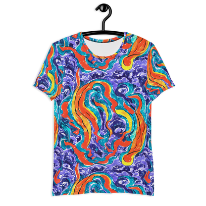 Men's Athletic T-Shirt - Galactic Waves