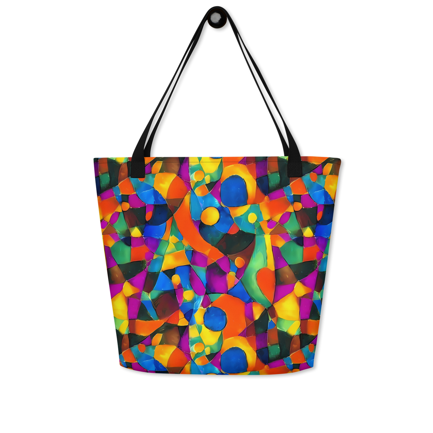 Large Tote Bag w/ Pocket - Galactic Jigsaw