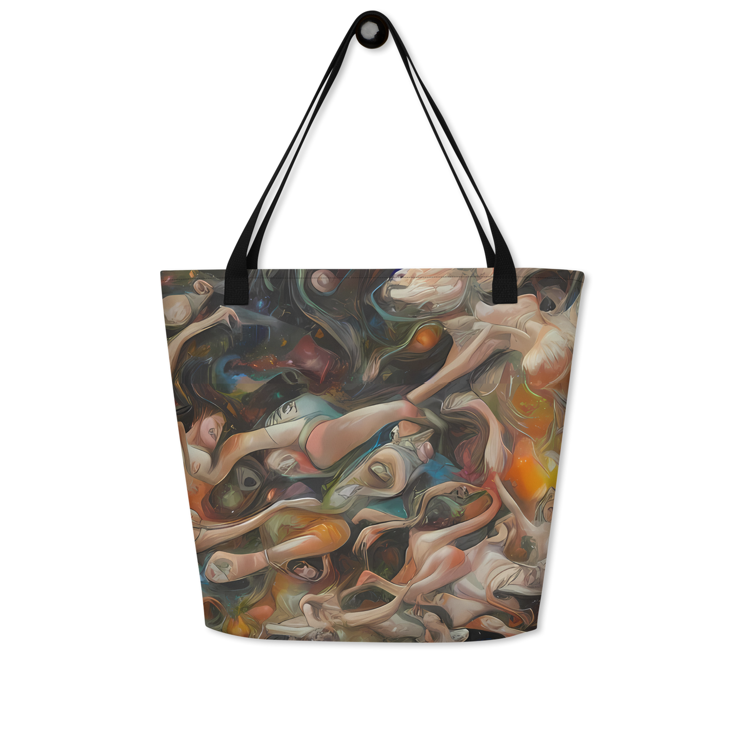 Large Tote Bag w/ Pocket - Copper Swirl