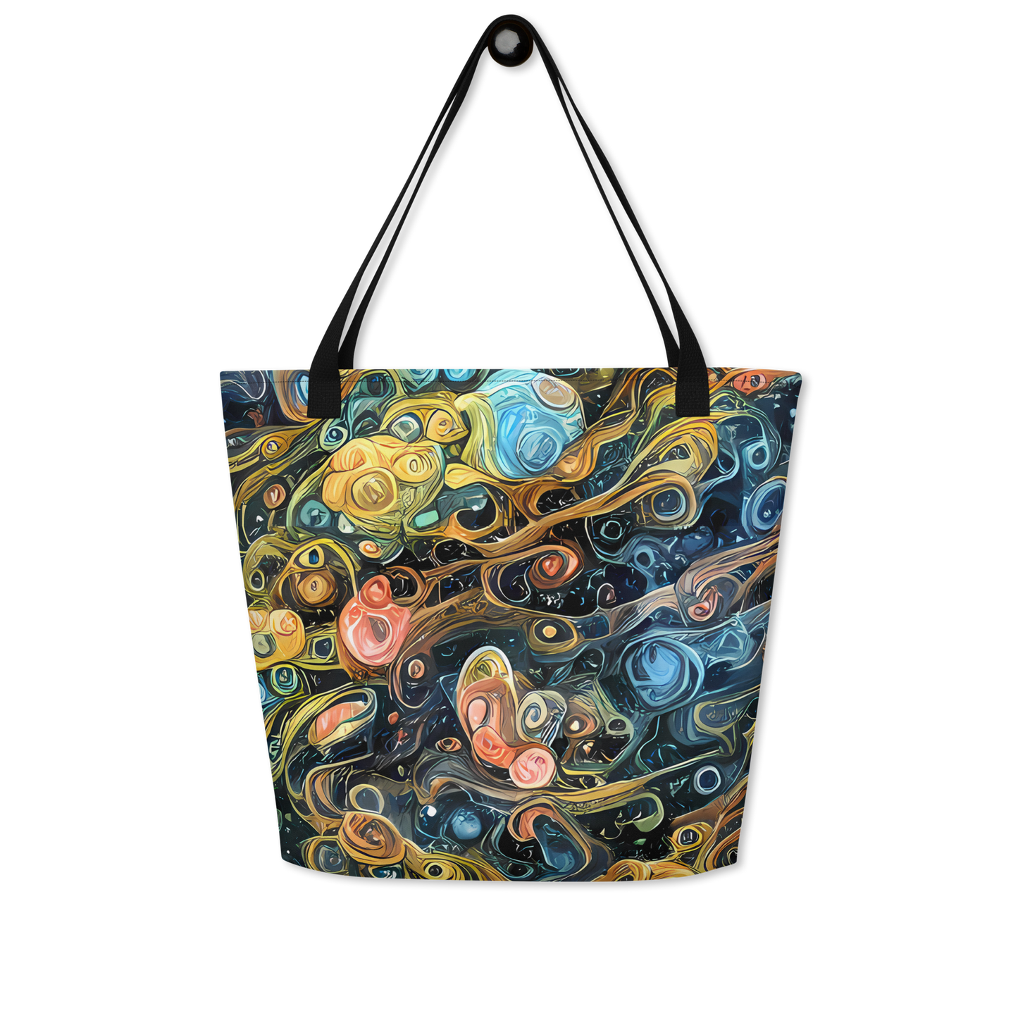 Large Tote Bag w/ Pocket - Wild Cosmos