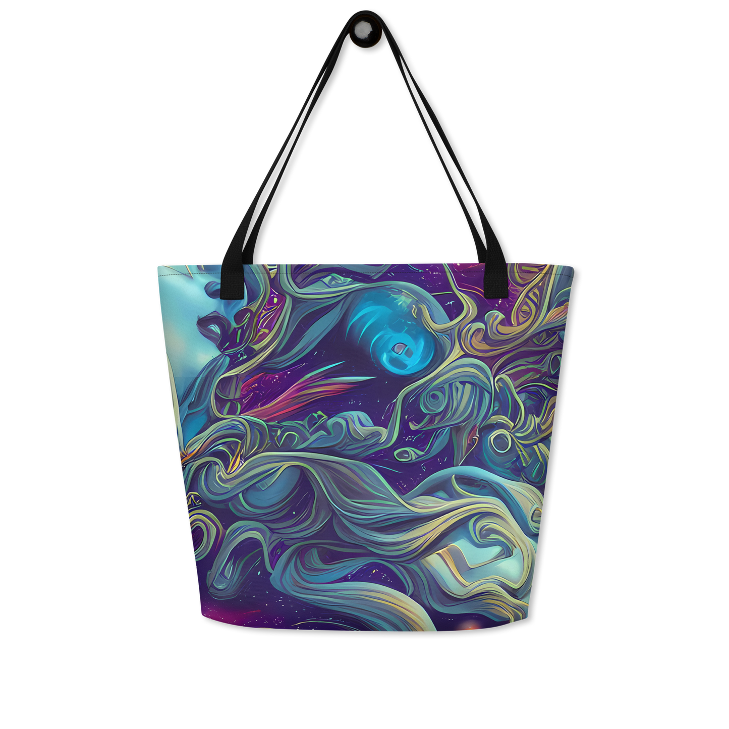 Large Tote Bag w/ Pocket - Stellar Waves