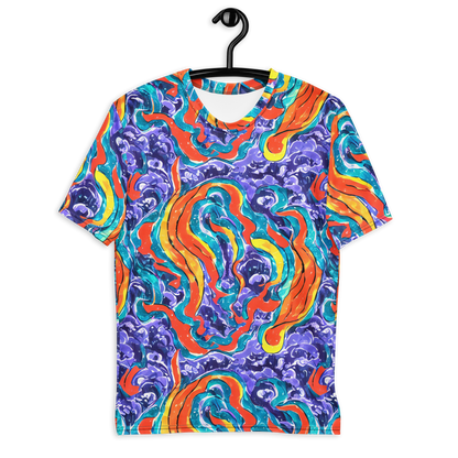 Men's Crew Neck T-Shirt - Galactic Waves