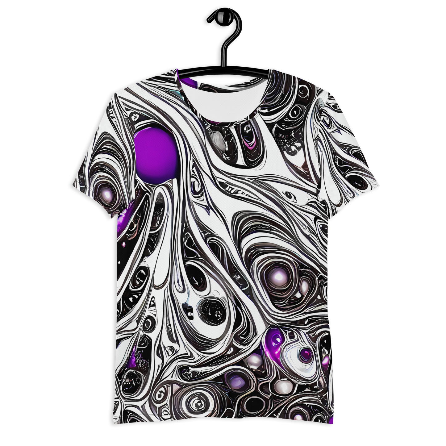 Men's Athletic T-Shirt - Neo-Noir Waves