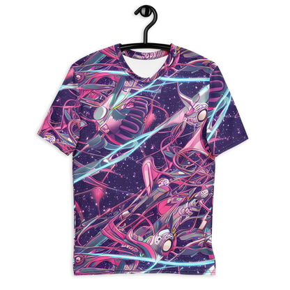 Men's Crew Neck T-Shirt - Neo-Tokyo Twirl