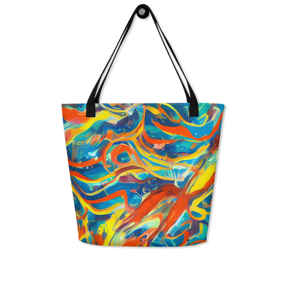 Large Tote Bag w/ Pocket - Chromatic Fusion