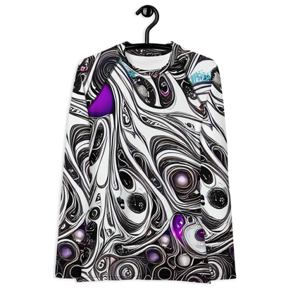 Women's Rash Guard - Neo-Noir Waves