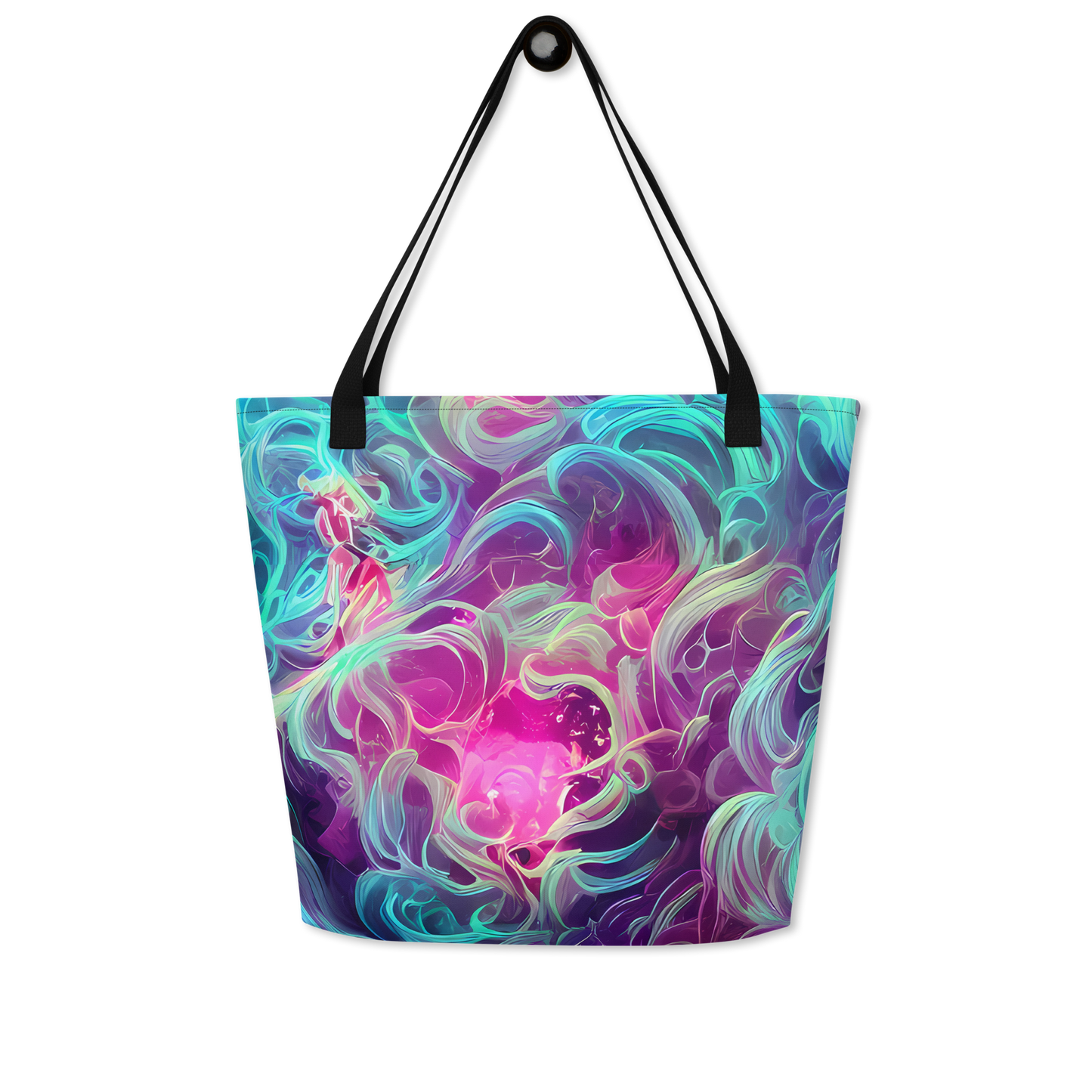 Large Tote Bag w/ Pocket - Galactic Bloom