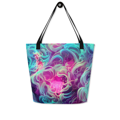 Large Tote Bag w/ Pocket - Galactic Bloom