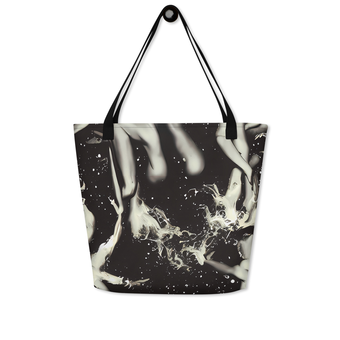 Large Tote Bag w/ Pocket - Newton's Silhouette