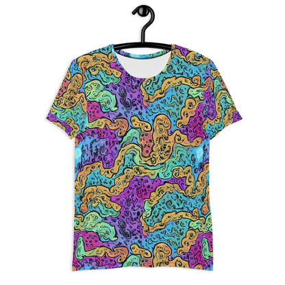 Men's Athletic T-Shirt - Intergalactic Graffiti