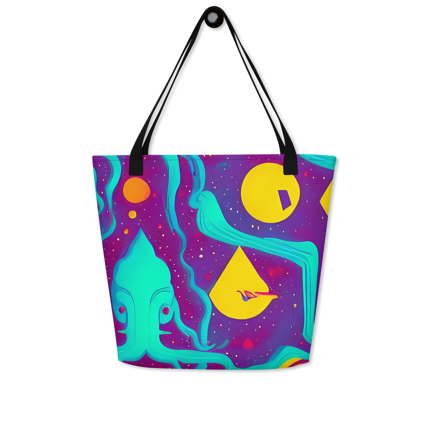 Large Tote Bag w/ Pocket - Cosmic Current