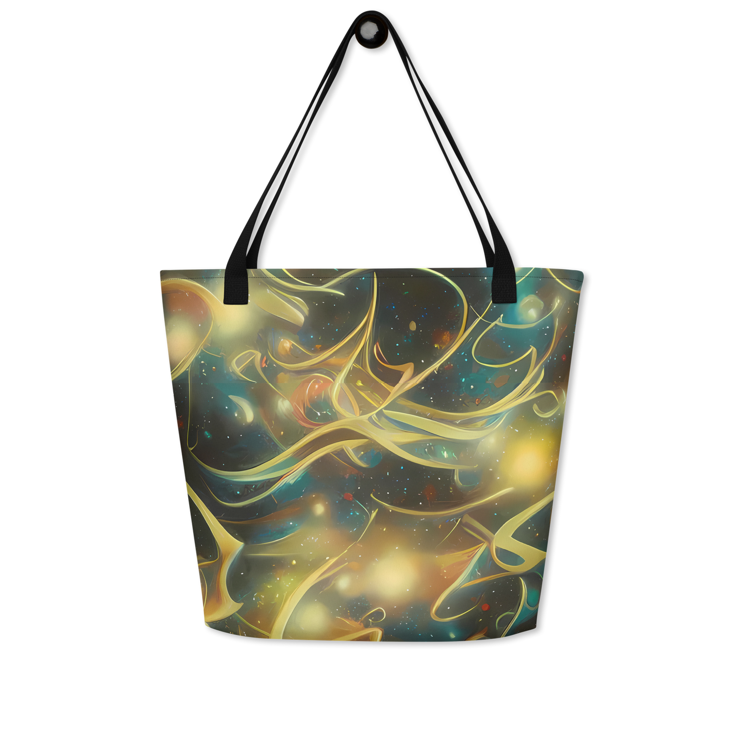 Large Tote Bag w/ Pocket - Whispering Galaxies