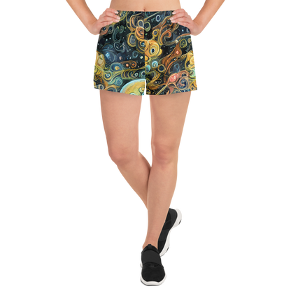 Women’s Athletic Shorts - Wild Cosmos