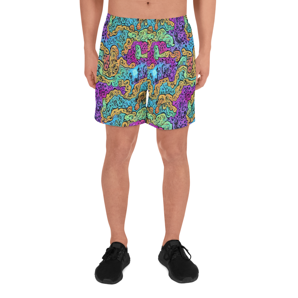 Men's Athletic Shorts - Intergalactic Graffiti