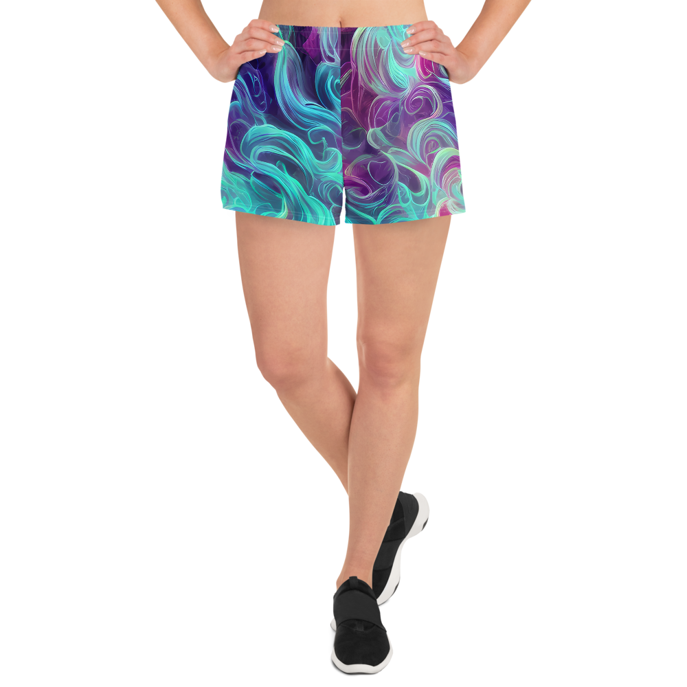 Women’s Athletic Shorts - Galactic Bloom