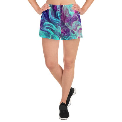 Women’s Athletic Shorts - Galactic Bloom