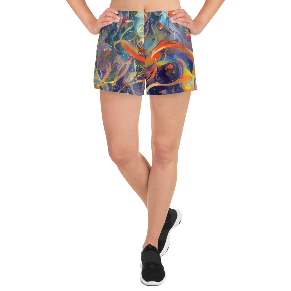 Women’s Athletic Shorts - Spectral Swathe