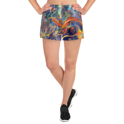 Women’s Athletic Shorts - Spectral Swathe