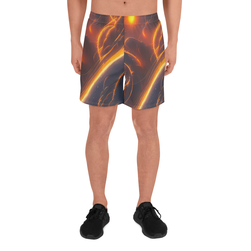 Men's Athletic Shorts - Inferno Spirals