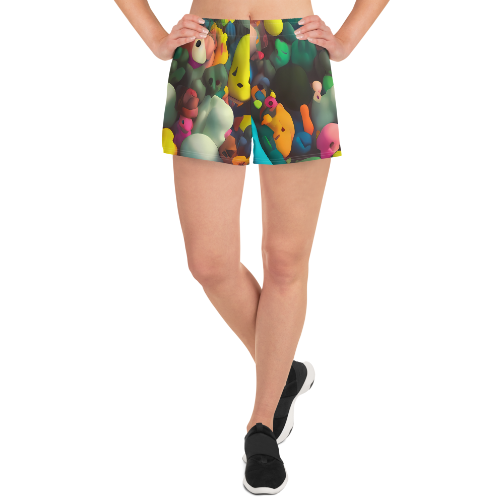 Women’s Athletic Shorts - Bubble Pop Art