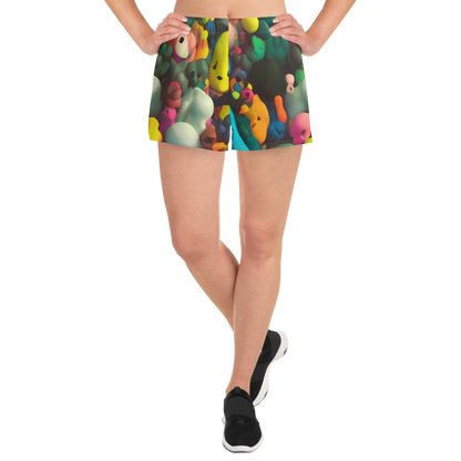 Women’s Athletic Shorts - Bubble Pop Art