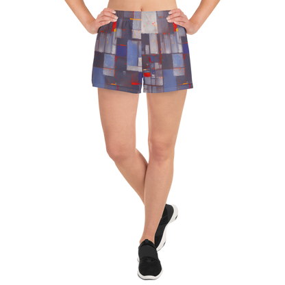Women’s Athletic Shorts - Cubist Rhythm
