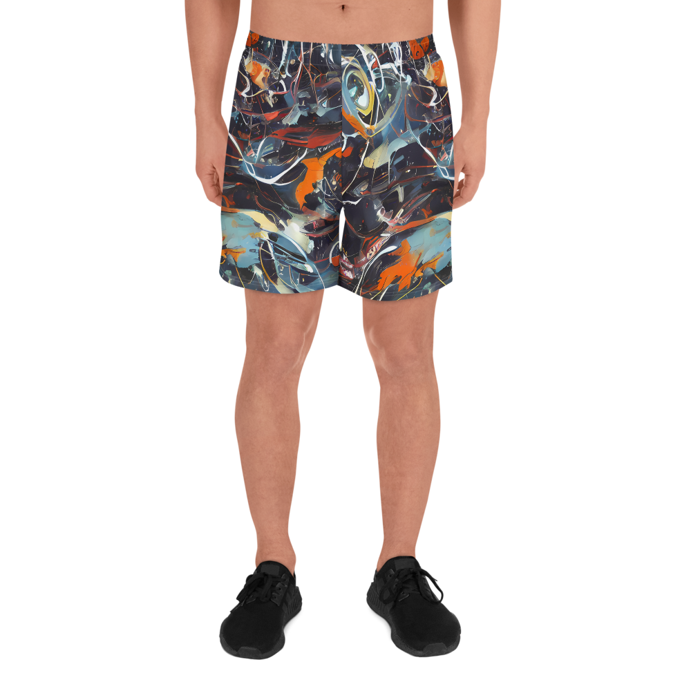 Men's Athletic Shorts - Neo-Splash Labyrinth