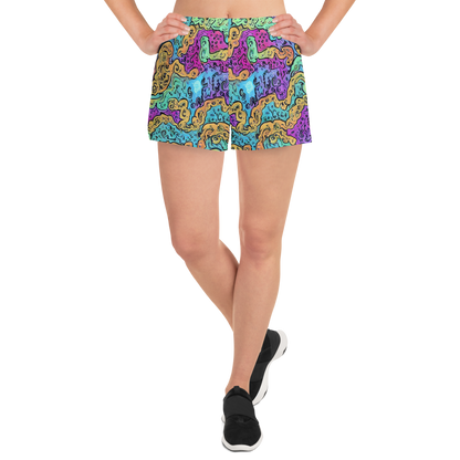 Women’s Athletic Shorts - Intergalactic Graffiti