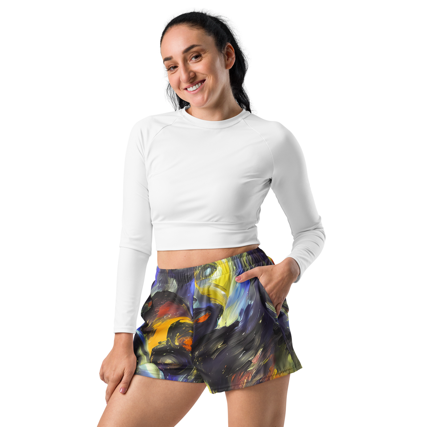 Women’s Athletic Shorts - Corinthian Gaze