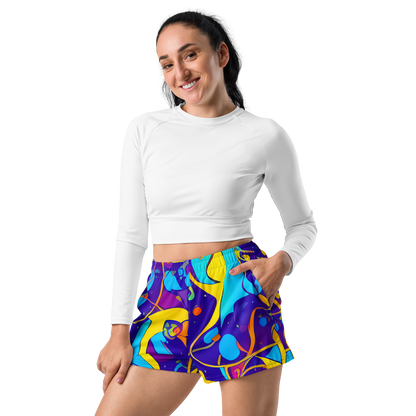 Women’s Athletic Shorts - Spectral Tangle