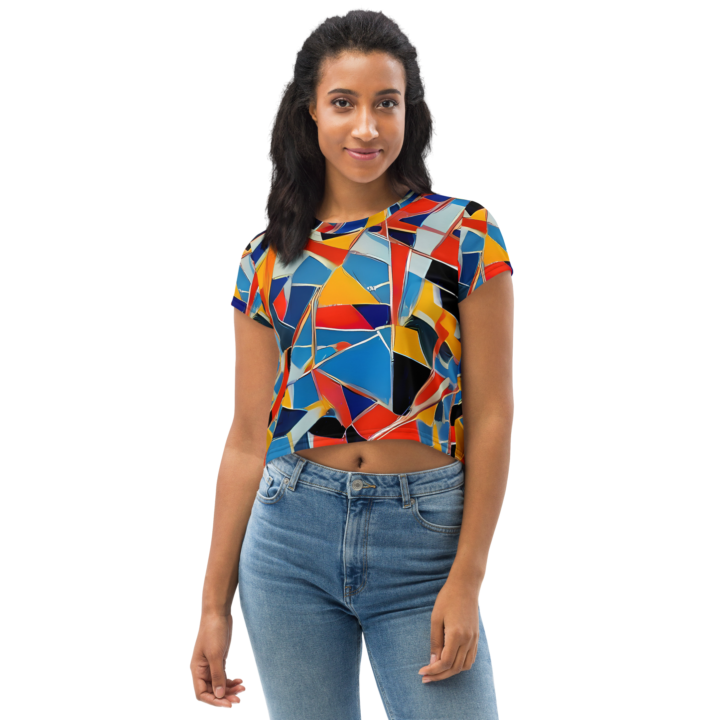 Women's Crop Tee - Abstract Mingle