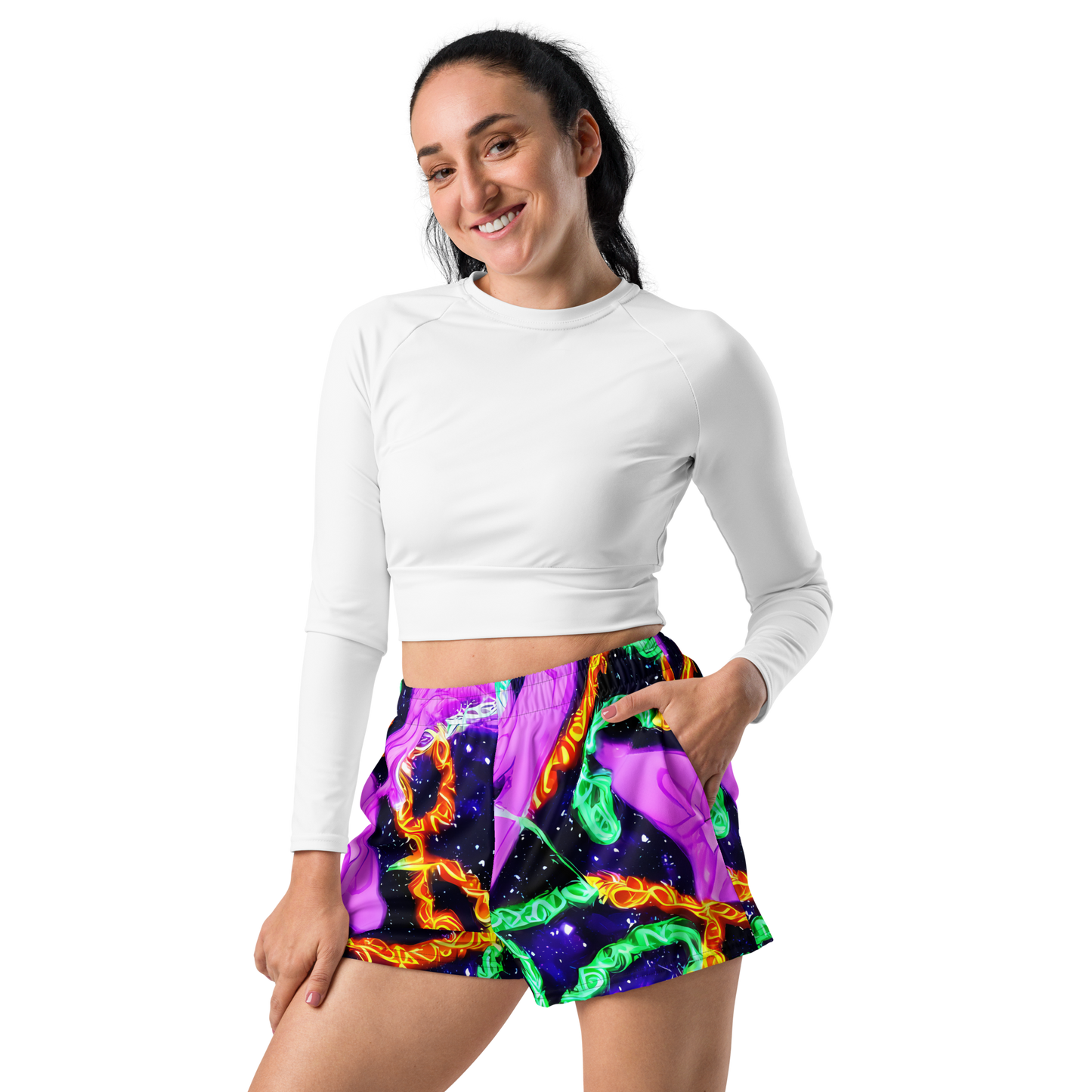 Women’s Athletic Shorts - Enckell's Nebula